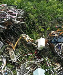 廃棄自転車その1