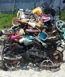 廃棄自転車その2